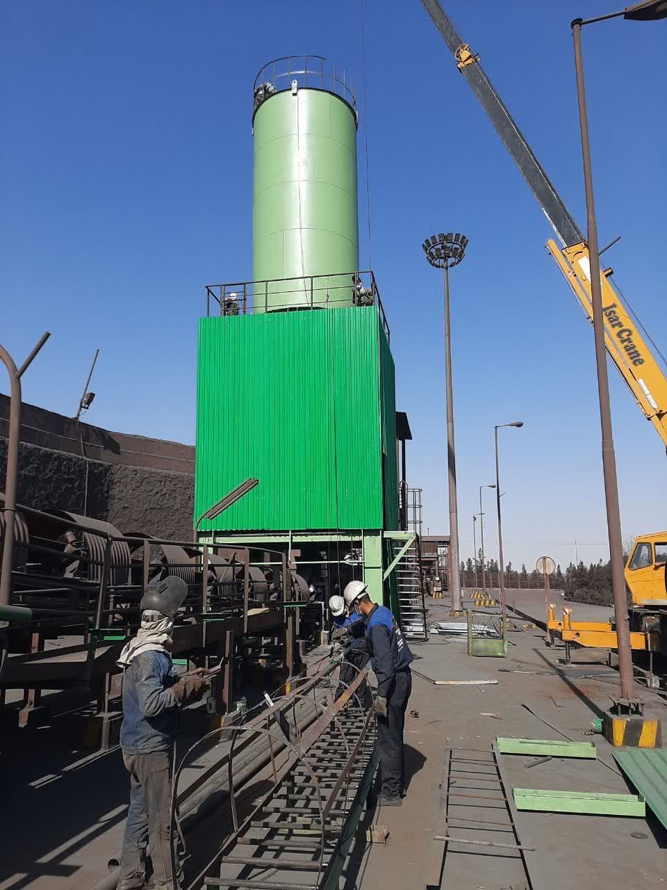 ساخت و نصب مخزن شیر آهک شرکت آهن و فولاد ارفع سال 1399 (2)